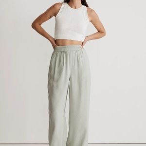 NWT Madewell Carley Wide Leg in SoftDrape - Sage green, XXS